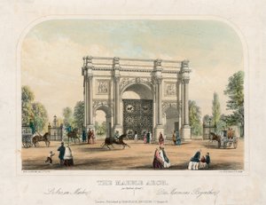 Marble Arch, Oxford Street, Londen door English School