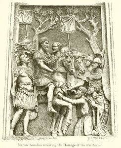 Marcus Aurelius ontvangt de hulde van de Parthen door English School