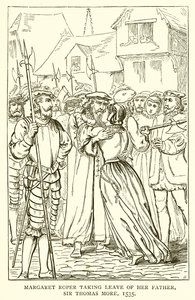Margaret Roper neemt afscheid van haar vader, Sir Thomas More, 1535