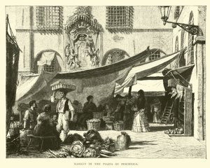 Markt op de Piazza di Pescheria door English School