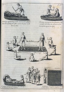 Huwelijksgebruiken, 1703 (gravure)