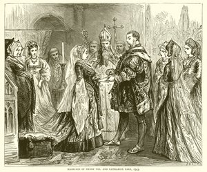Huwelijk van Hendrik VIII en Catharina Parr, 1543 door English School