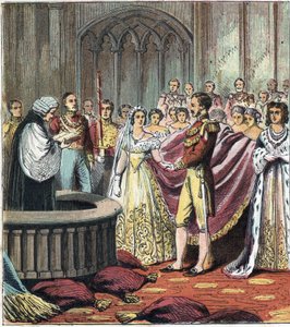 Huwelijk van koningin Victoria I (1819-1901) en prins Albert van Saksen Coburg Gotha