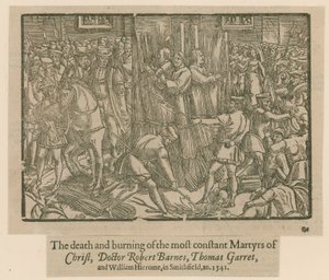 Martelaren verbrand in Smithfield (gravure)