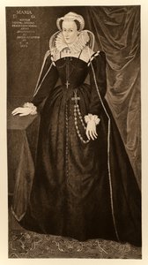 Mary Queen of Scots (1542-1587), uit James I en VI, gedrukt door Manzi Joyant & Co. Parijs, 1904 door English School