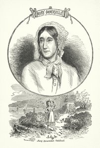 Mary Somerville, Schotse wetenschapper en schrijver (gravure) door English School