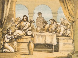 Maria zalft de voeten van Jezus door English School