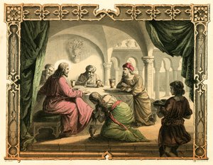 Maria zalft de voeten van Jezus door English School