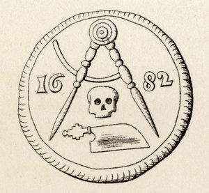 Vrijmetselaarszegel van de Timmerlieden van Maastricht, gedateerd 1682, uit 