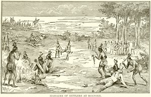 Bloedbad van kolonisten in Roanoke