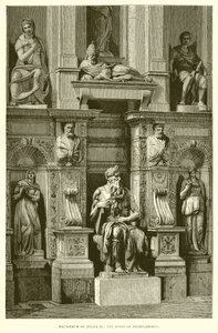 Mausoleum van Julius II; Mozes van Michelangelo door English School