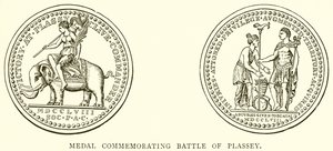 Medaille ter herdenking van de slag bij Plassey door English School