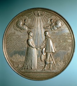 Medaille ter herdenking van het huwelijk van Prinses Mary met Willem II van Oranje, 1640