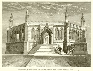 Gedenkteken in Cawnpore voor de slachtoffers van de Indiase opstand, 1857 door English School