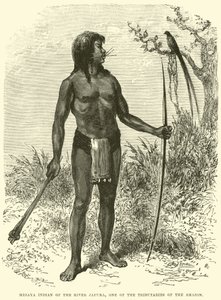 Mesaya-indiaan van de rivier Japura, een zijrivier van de Amazone
