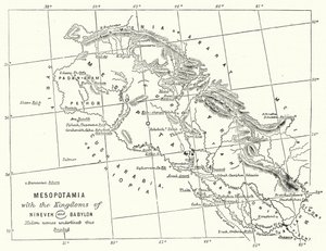 Mesopotamië met de koninkrijken van Nineve en Babylon door English School