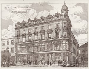 Nieuwe Gebouwen van Messrs Howell en Co, in aanbouw in Cardiff door English School