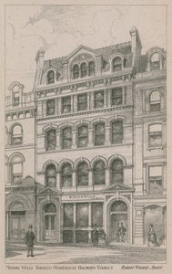 Messrs Willis Tabaksopslag, Holborn Viaduct door English School