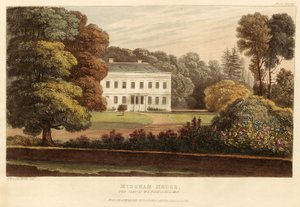 Midgham House, de zetel van W.S. Poyntz, Esq., M.P., uitgegeven 1826 door English School