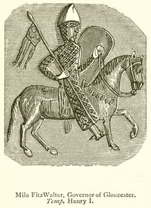 Milo FitzWalter, Gouverneur van Gloucester. Temp. Hendrik I door English School