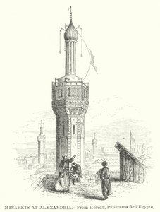 Minaretten in Alexandrië (gravure)
