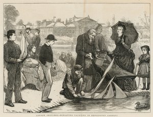 Miniatuurzeilen in Kensington Gardens, Londen