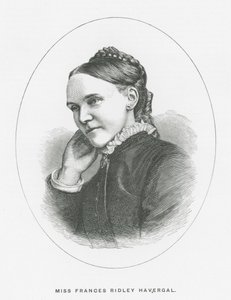 Miss Frances Ridley Havergal (litho) door English School