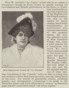 Miss Geraldine Ulmer in "La Cigale" door English School
