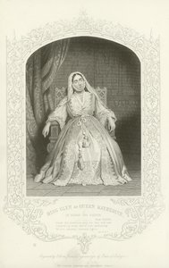 Miss Glyn als Koningin Katherine in Henry de Achtste door English School