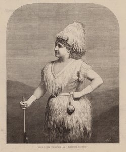 Miss Lydia Thompson als "Robinson Crusoe" (gravure) door English School