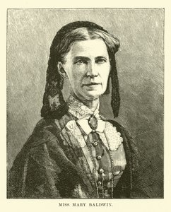 Miss Mary Baldwin door English School