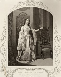 Miss Vandenhoff als Julia, Act III Scene 1 van Romeo en Julia, van een daguerreotype, uitgegeven door John Tallis & Co.
