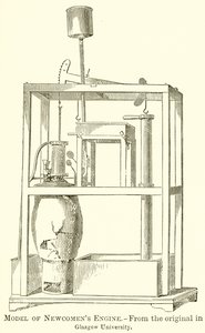 Model van Newcomens machine door English School