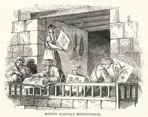 Moderne Egyptische borduursters door English School