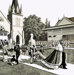 Moderne monarchieën: Het Koninkrijk van Geluk. De koning van Tonga door English School