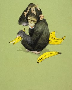 Aap met Bananen