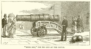 Mons Meg, het Grote Kanon bij het Kasteel door English School
