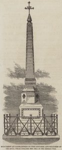Monument in Carmarthen voor de Officieren en Soldaten van de Royal Welch Fusiliers die vielen in de Krimoorlog door English School