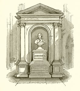 Monument van Dryden in Westminster Abbey door English School