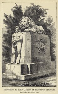 Monument voor John Jackson op Brompton Cemetery, Thomas Butler, Sculpsit, 1847 door English School