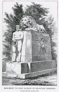 Monument voor John Jackson in Brompton Cemetery door English School