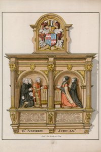 Monument voor Sir Andrew Judd, Sheriff en Burgemeester, in St Helens Bishopsgate, Londen door English School