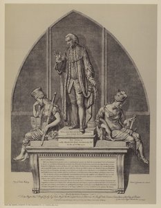 Monument voor William Beckford, tweemaal burgemeester van Londen, door John Francis Moore, Guildhall, City of London door English School