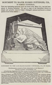 Monument voor wijlen Majoor Eldred Pottinger, CB, door Baily