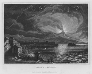 Mount Vesuvius (engraving) door English School