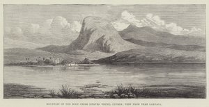 Berg van het Heilige Kruis (Stavro Vouni), Cyprus, Uitzicht vanaf nabij Larnaca (gravure) door English School