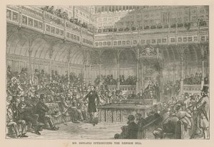 De heer Disraeli introduceert de Hervormingswet door English School