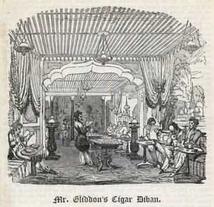 De Sigaar Divan van de heer Gliddon, King Street, Covent Garden door English School