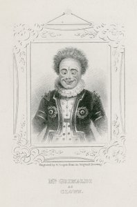 De heer Joseph Grimaldi als Clown door English School