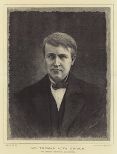 Thomas Alva Edison, de Amerikaanse Elektricien en Uitvinder door English School